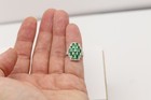 Rich Green Tsavorite Ring 14K Solid White Gold Natural Green GemStones — photo 3