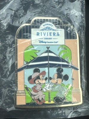 Disney Vacation Club DVC-Riviera Resort Mickey & Minnie Mouse Exclusive Pin Seal