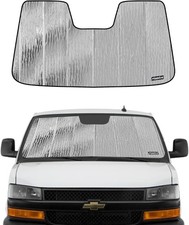 Windshield Sun Shade for Chevy Express/GMC Savana 1996-2024,Front Window Suns...