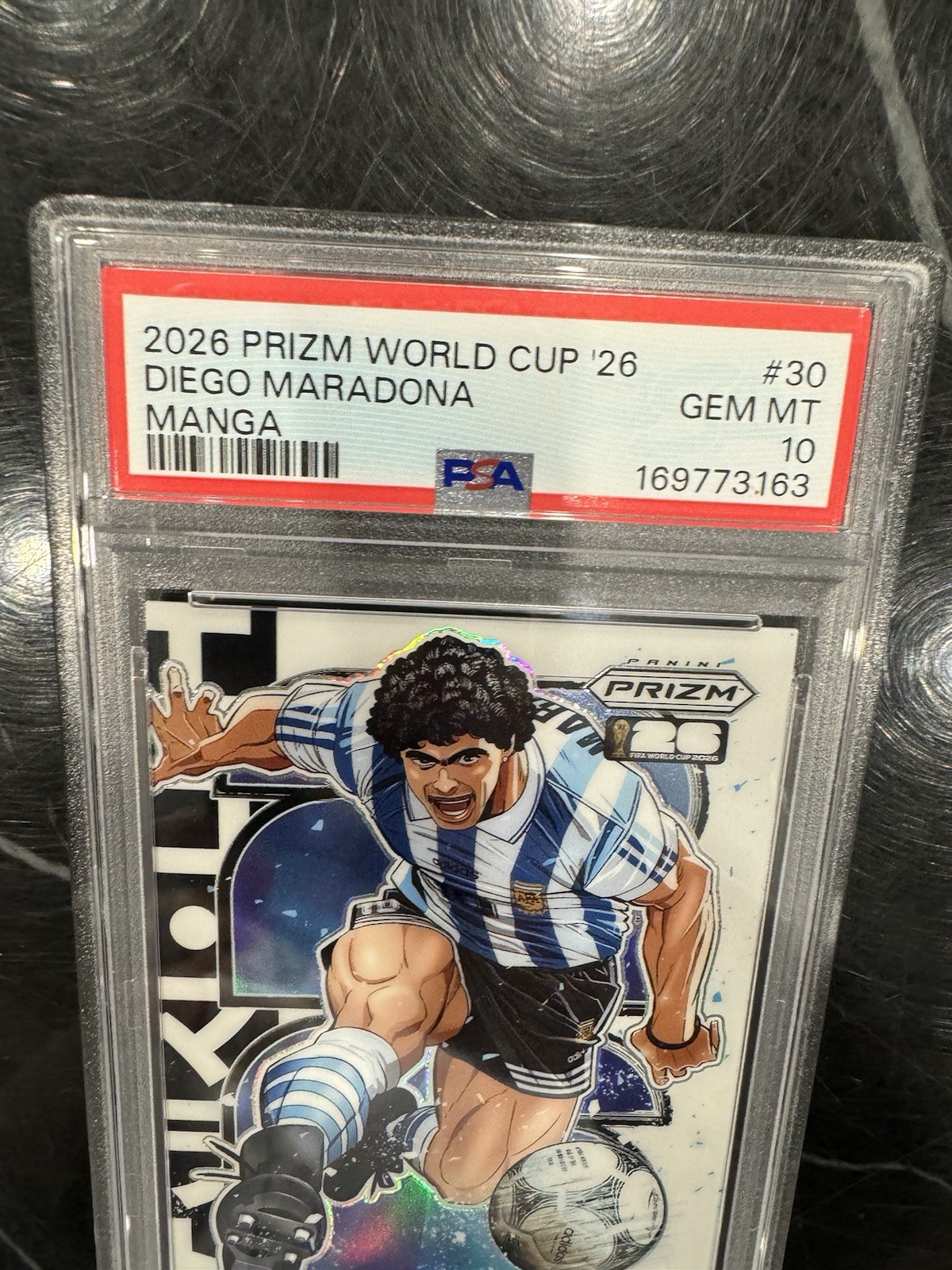 2026 Panini Prizm World Cup Diego Maradona Manga SSP #30 Argentina PSA 10 view 4