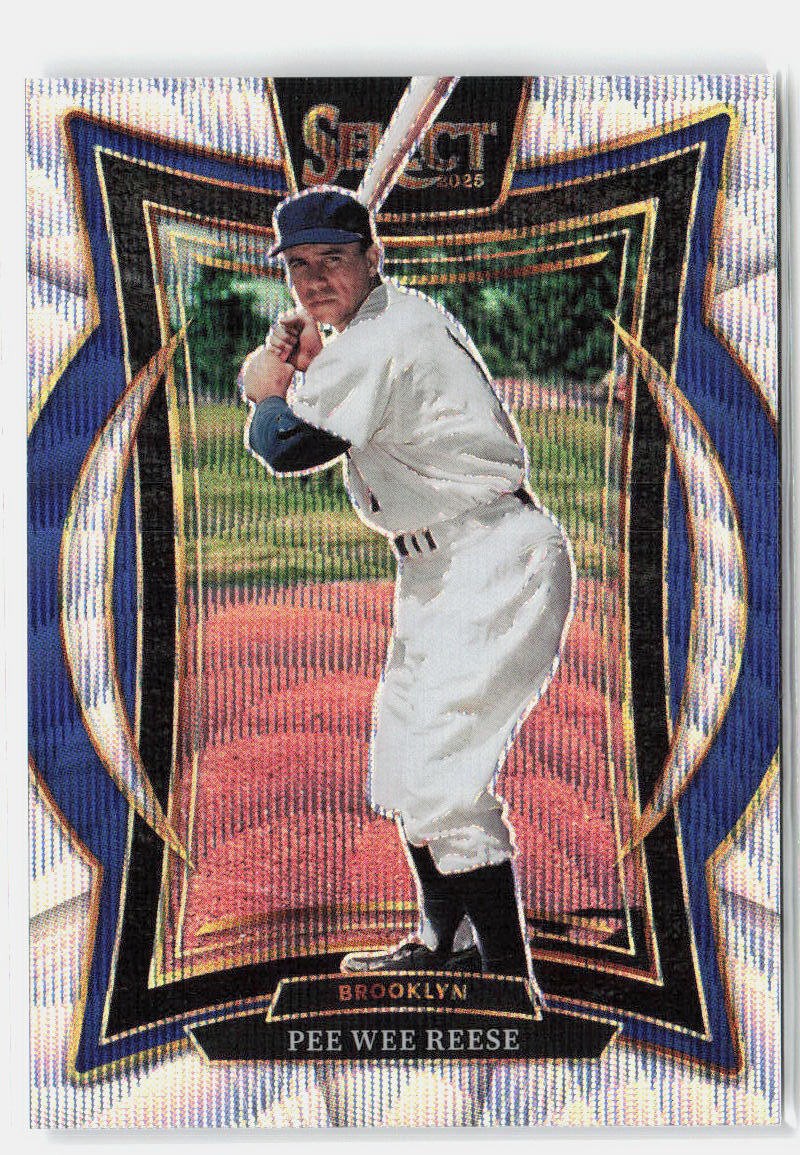 2025 Panini Select #24 Pee Wee Reese Silver Wave Prizms