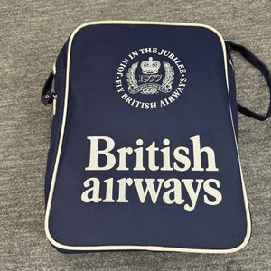 British Airways Travel Bag Carry On Royal Jubilee Rare Tote Delmore Vintage 70s