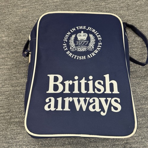 British Airways Travel Bag Carry On Royal Jubilee Rare Tote Delmore Vintage 70s