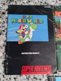 Lot of 4 NES  Nintendo & SNES Super Nintendo Manuals- Donkey Kong Country, Mario