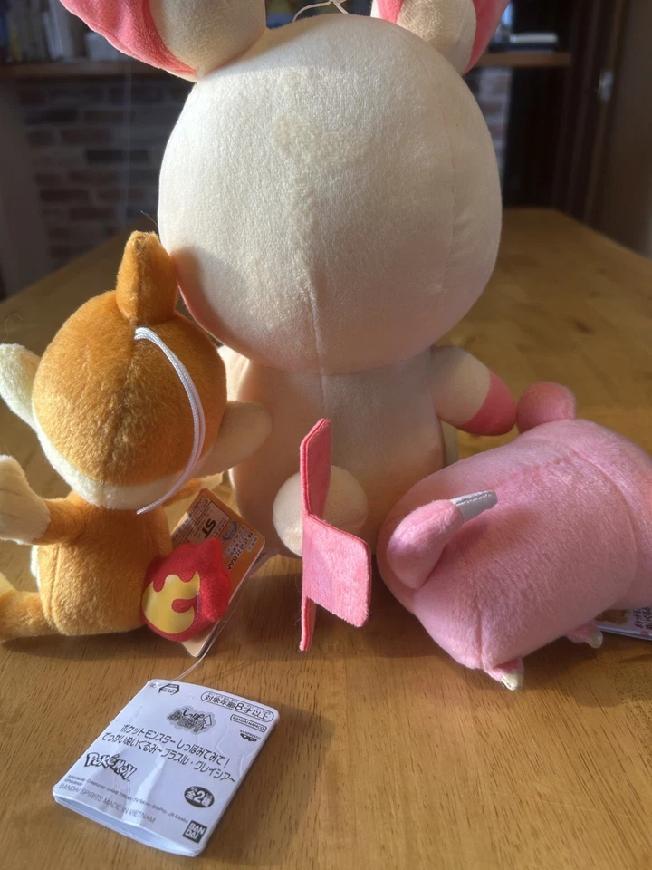 Pokemon Plush Lot - Plusle, Chimchar & Slowpoke - Banpresto Japan w/ Tags - Image 3 of 4