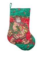 Santa Claus Christmas Stocking Vintage   