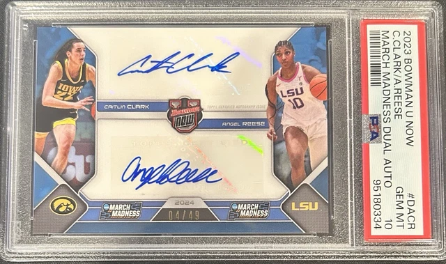 2023 Bowman U Now Caitlin Clark Angel Reese March Madness Dual Auto!