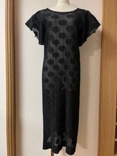 ISSEY MIYAKE PLEATS PLEASE Dot Dress Unique Sleeves Black Japan Used