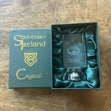 Ireland 3D Etched Crystal Souvenir Glass Paperweight - LOVE LOYALTY FRIENDSHIP