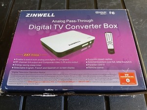 Zinwell Analog Pass-Through Digital TV Converter Box ZAT-950A New