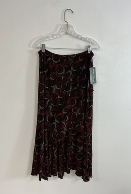 West End Slinky Maxi Skirt Tiered Womens Large New