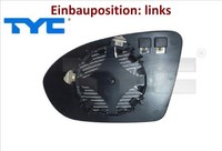 TYC 325-0188-1 Spiegelglas FüR AußEnspiegel Links FüR Opel