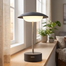 Tischlampe Leselampe Tischleuchte dimmbar höhenverstellbar Akku LED H 26 cm