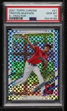 2021 Topps Chrome X-Fractor Triston McKenzie #21 PSA 10 GEM MT 19yl