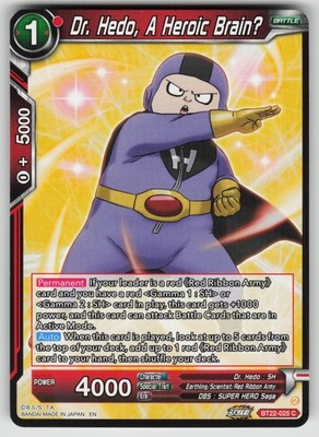 Dr Hedo, A Heroic Brain? BT22-025 Common Critical Blow Dragon Ball Super NM
