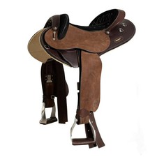 SYD HILL and Sons Gibson Adjustable Half Breed Saddle with Roughout Leather S...