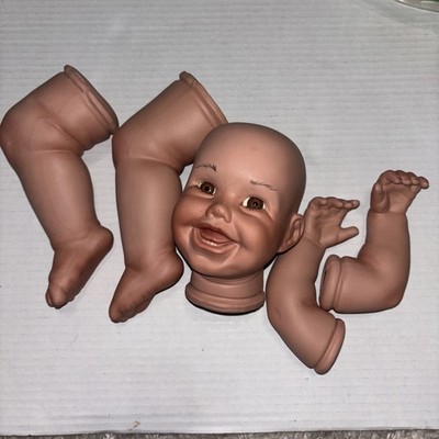 1991  Tippy  Doll Head, Arms Legs Vtg Rare Cindy Marschner Fired, Painted Reprod