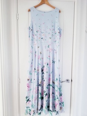hobbs pale blue dress Johanna Wrap Dress Icy Blue Wedding Guest Jacquard