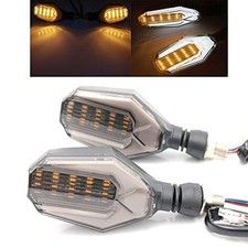 Universal 10mm Motorcycle 12 LED Turn Signal Lights Blinker Front Rear White2