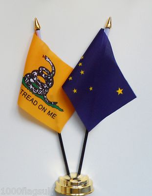 Gadsden & Alaska Doppel Freundschaft Tisch Flagge Set