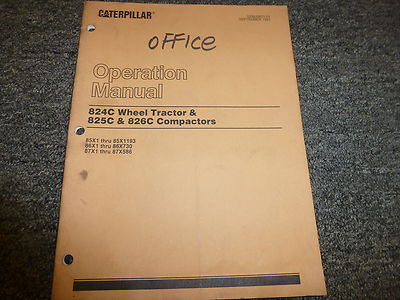 Caterpillar Cat 824c Tractor And 825c 826c Compactors Owner Operator 