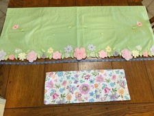Pottery Barn Kids Window Valance and 1 flower print pillowcase mix matched