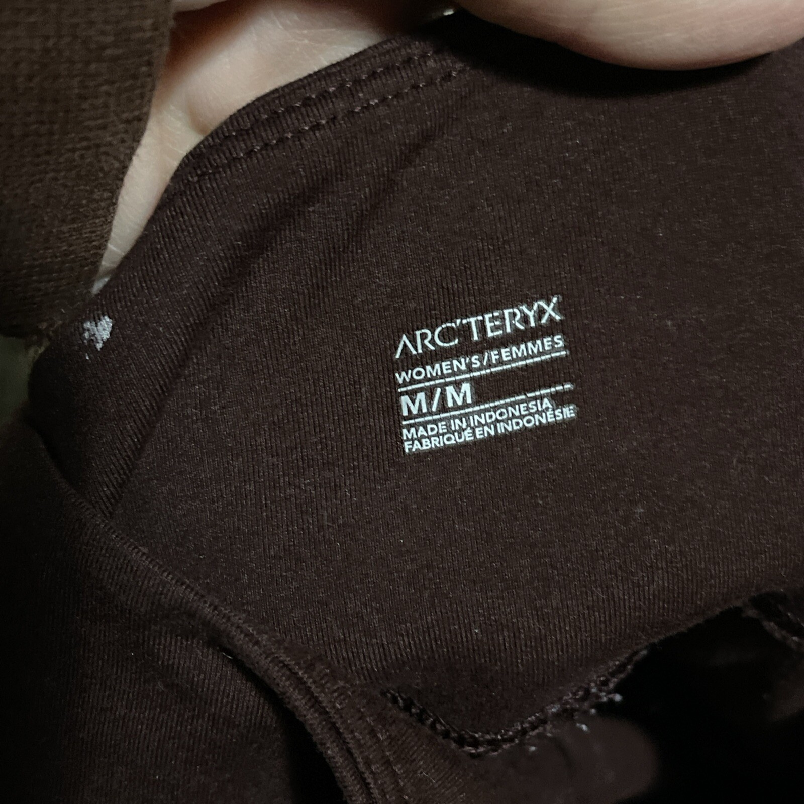 ARC'TERYX Arcteryx Leggings Donna Medio Marrone Tasche Escursionismo Palestra Yoga Corsa