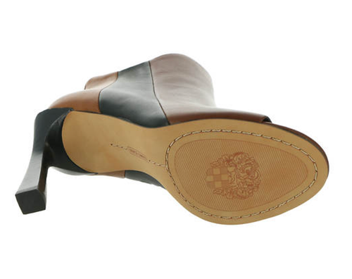 Vince Camuto Z7317 Brown Aritziana Colorblocked Peep-Toe Shooties Size 8.5 M - Picture 4 of 5