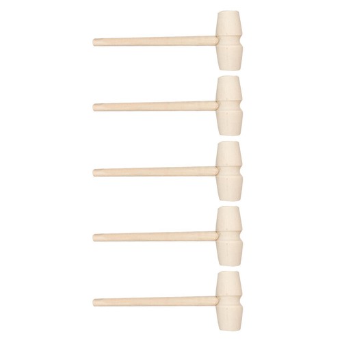 5x Wooden Hammer for Chocolate Smooth Finished Beating Gavel Ornaments