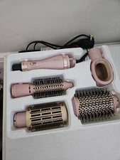 Nicebay by Whall 4 In 1 Hot Air Brush Pink Hair Styler Dryer With Attachments 