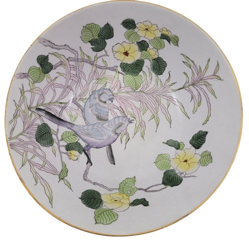 Tazón decorativo de porcelana floral y amoroso pintado a mano de Macao de colección para pájaros - Imagen 24 de 24