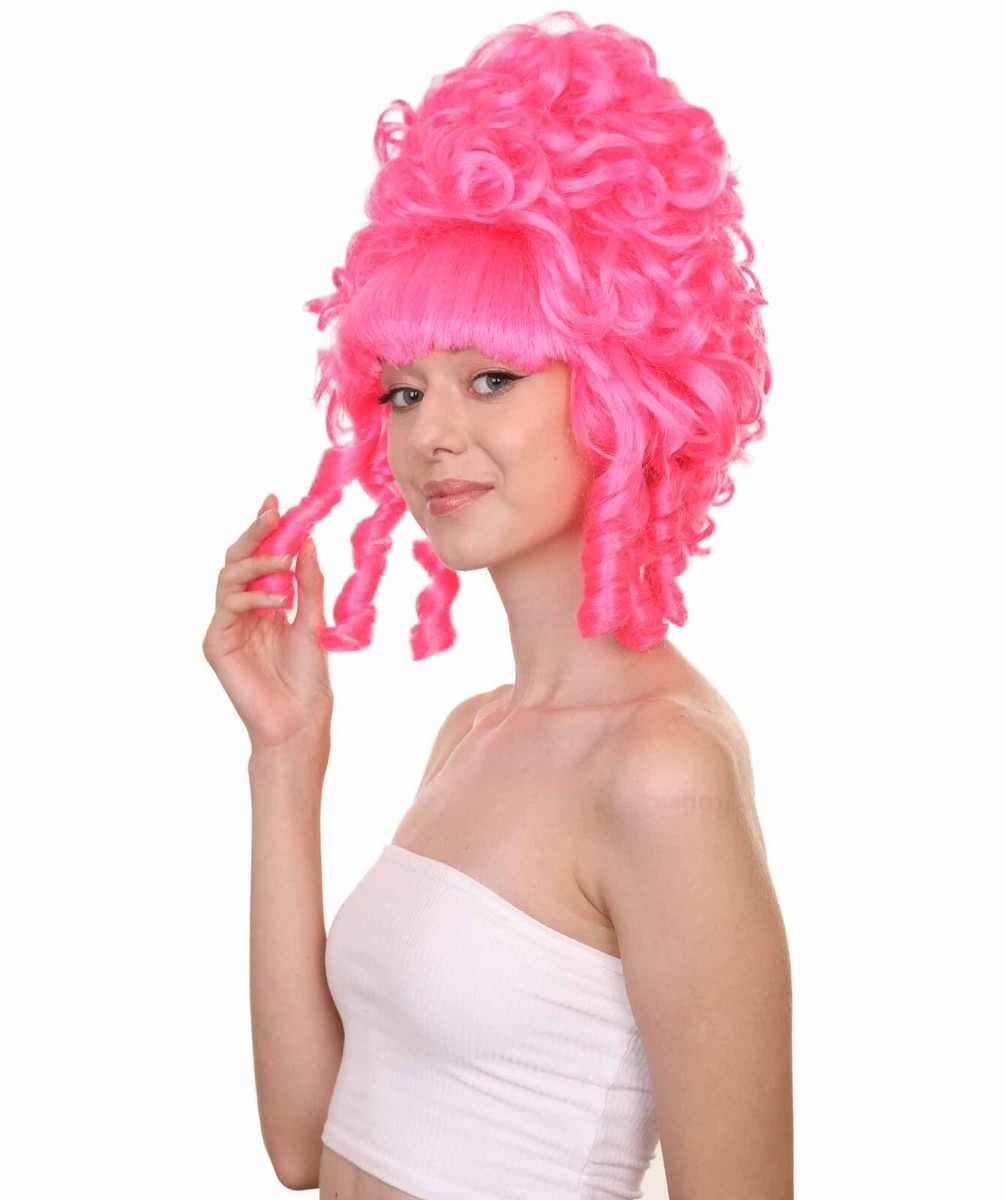 French Colonial Marie Wig Neon Pink Historical Cosplay Wigs HW