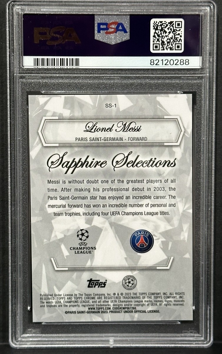 2022-23 Topps Sapphire UCL Lionel Messi Sapphire Selections