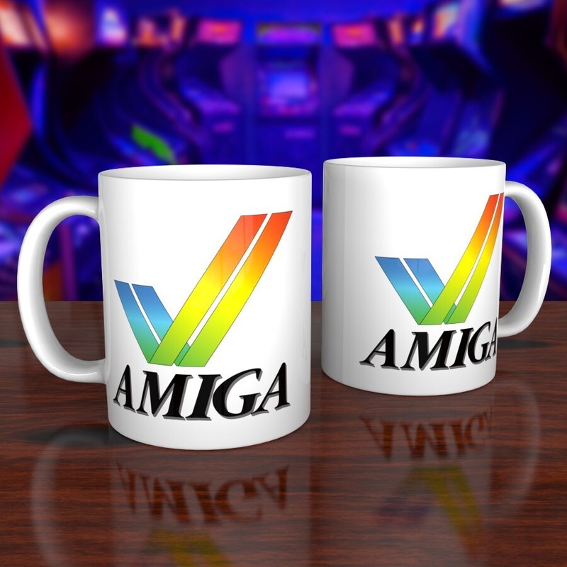 Commodore Amiga Logo Retro Computer Game Mug Retrogaming Vintage 8-bit