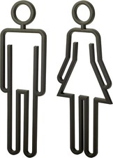 Acrylic Adhesive Backed Men'S and Women'S Bathroom Sign, Bathroom Door