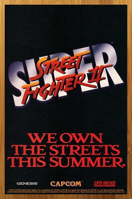 1994 Super Street Fighter II 2 SNES Sega Genesis Vintage Print Ad/Poster Art 90s