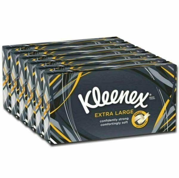 Kleenex Extra Large Facial Tissue for Men Box of 6 (90 Sheets) for sale online eBay