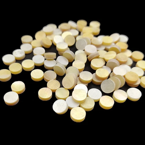 50x Shell Pearl 6mm Inlay Dot Guitar Fret Fingerboard Luthier Golden Yellow