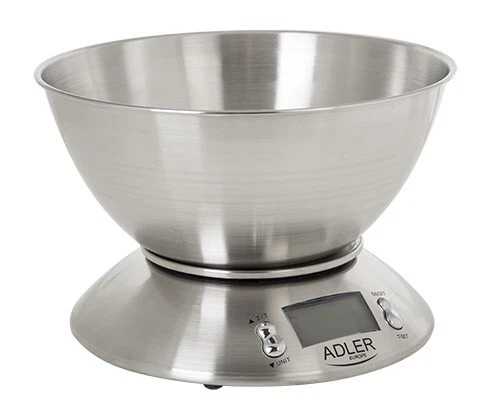 5901436590132 Adler AD 3134 Electronic Kitchen Scale Stainless Steel Round Adler