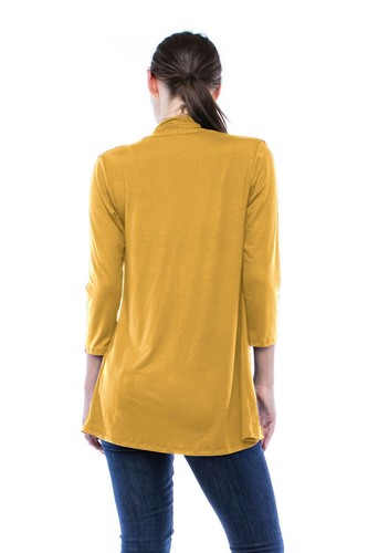 JDStyle Women's Lightweight 3/4 Sleeve Open Front Cardigan-(S-5X)1067-USA - 第 61/70 張圖片