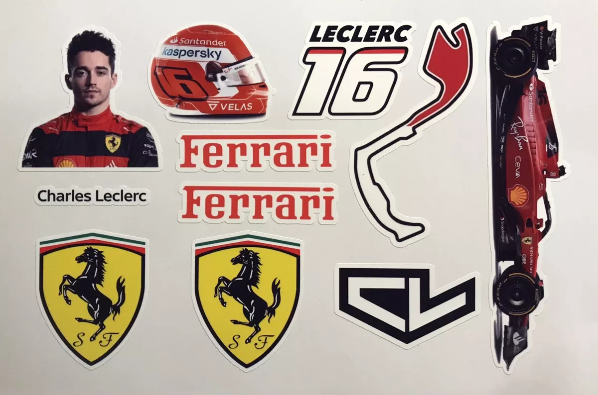 Charles Leclerc Ferrari Racing F1 Stickers eBay