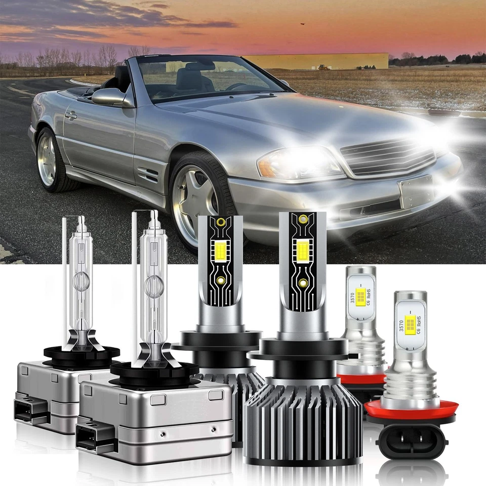 Faro antiniebla de haz alto bajo 6 piezas LED HID para Mercedes-Benz SL500 2009-2012 Foto 2 de 4