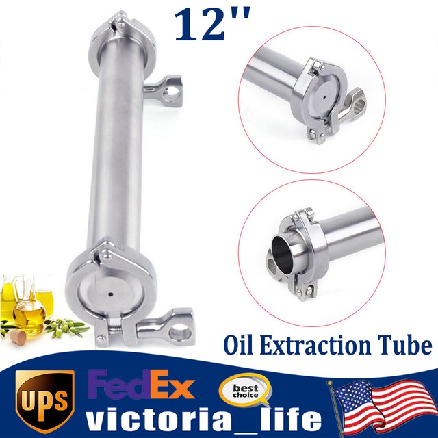 12'' Plant Oil Extraction Tube Oil Extractor Stainless Steel Blast