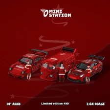 Mini Station 1:64 T1/RWB 964/992 GT3 SUP 2024 Christmas Model Car