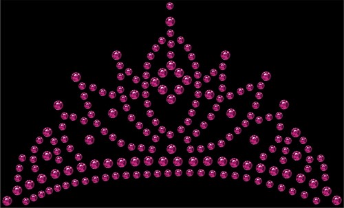 Iron-On Tiara Crown Rhinestone Diamante Transfer Hotfix Crystal Motif Applique - Picture 7 of 8