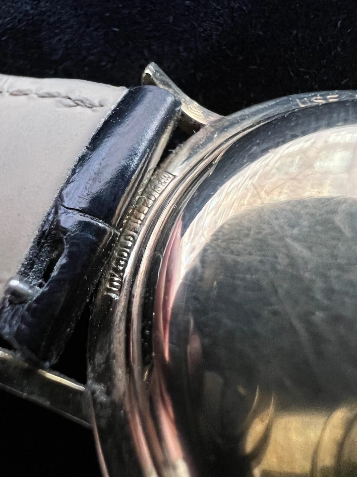 Reloj automático Jaeger-LeCoultre Master Mariner 10k GF JLC correa de cocodrilo negro Foto 4 de 4