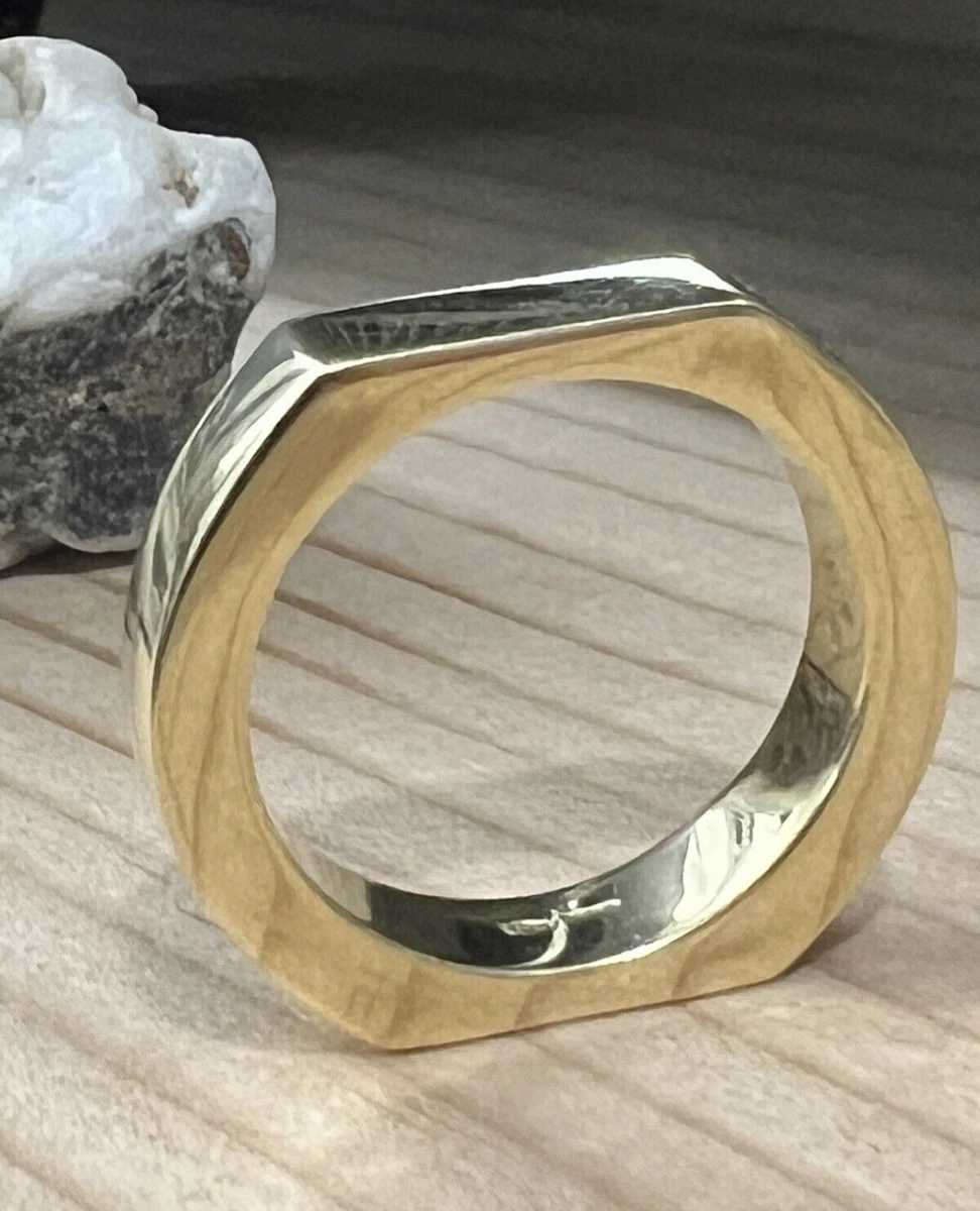 18K Gold Gucci Ring size 8 16.63G eBay