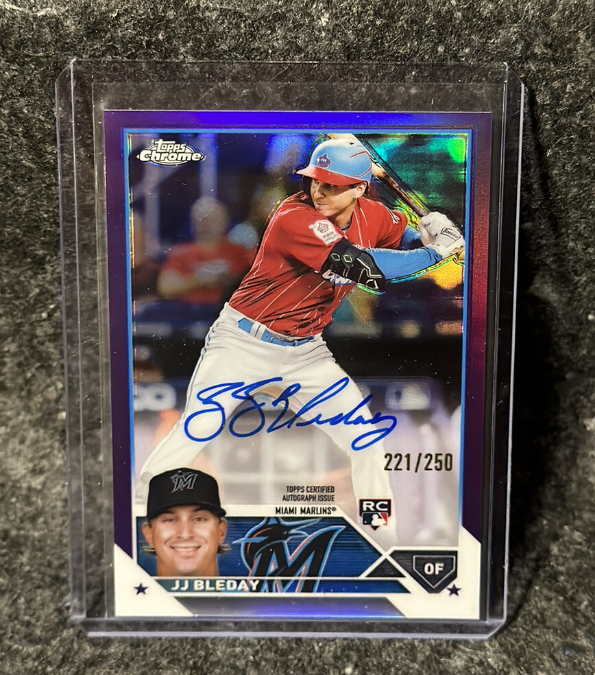 2023 Topps Chrome JJ Bleday Purple Refractor /250 Rookie RC Auto Marlins
