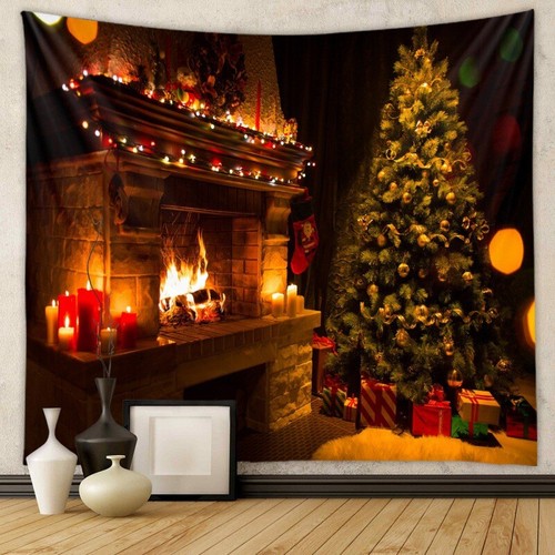 Christmas Background Cloth Wall Cloth Hanging Cloth Bohemian Christmas Tapestry - Picture 9 of 21