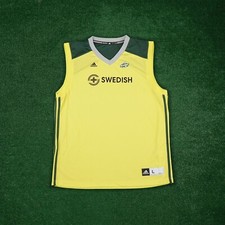 Seattle Storm WNBA adidas Yelllow Men's 3-Stripe Chase Jersey